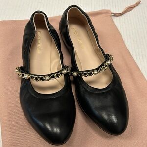 Stuart Weitzman pearl leather flats